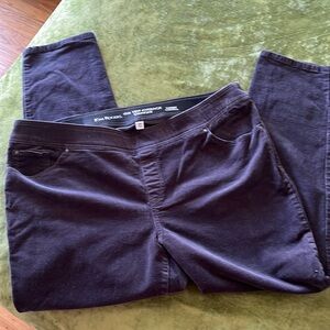 Kim Rogers size 18,super stretch, tummy control, purple corduroy pants.